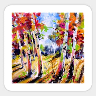 Autumn trees II Sticker